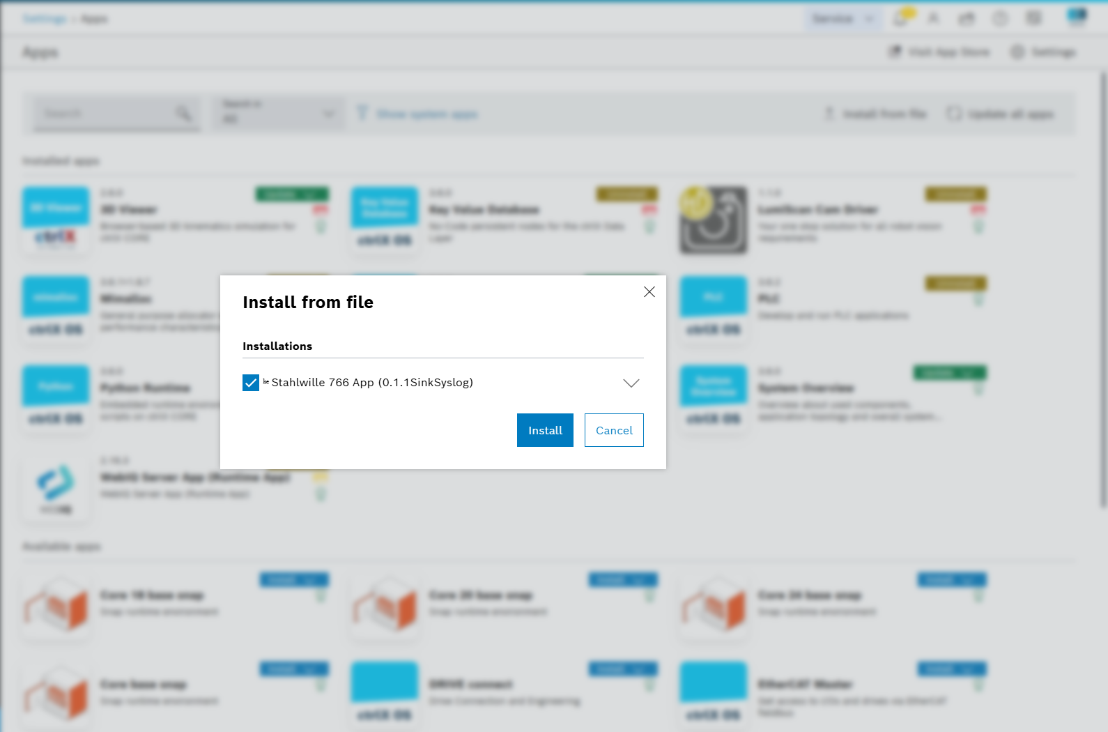 Confirm install